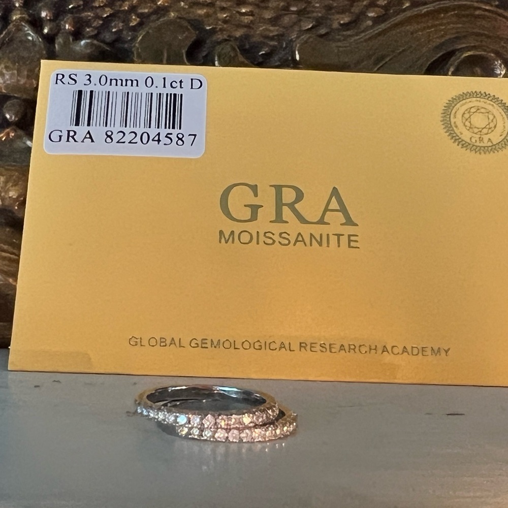 Moissanite Silver Ring Set